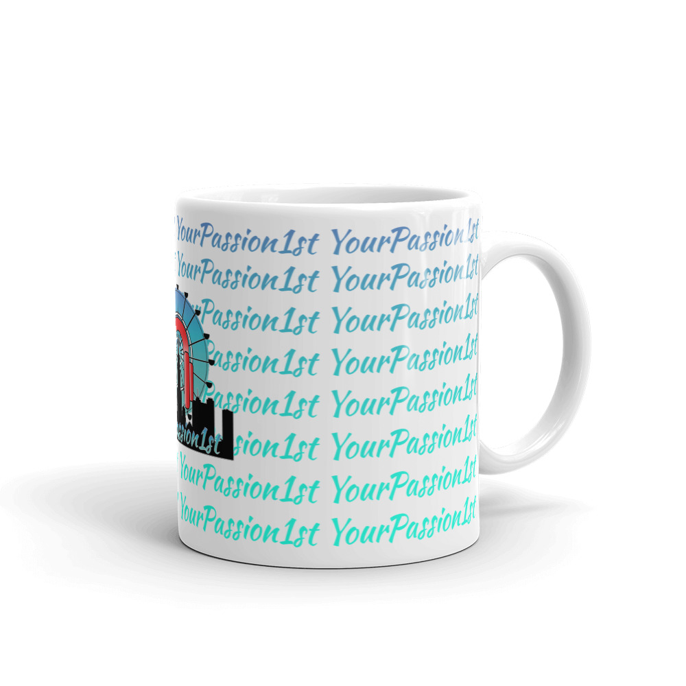 White glossy mug
